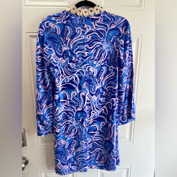 🚫SOLD🚫NWT Lilly Pulitzer Gracelynn Stretch Dress In Coastal Blue Whispurr💙 - Picture 13 of 16